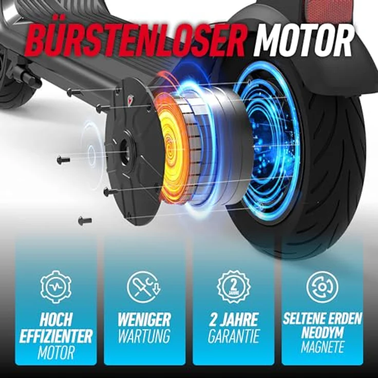 NIU Niu KQi 100P E-Scooter mit 600W Leistung, 29km Reichweite in schwarz – Bild 7