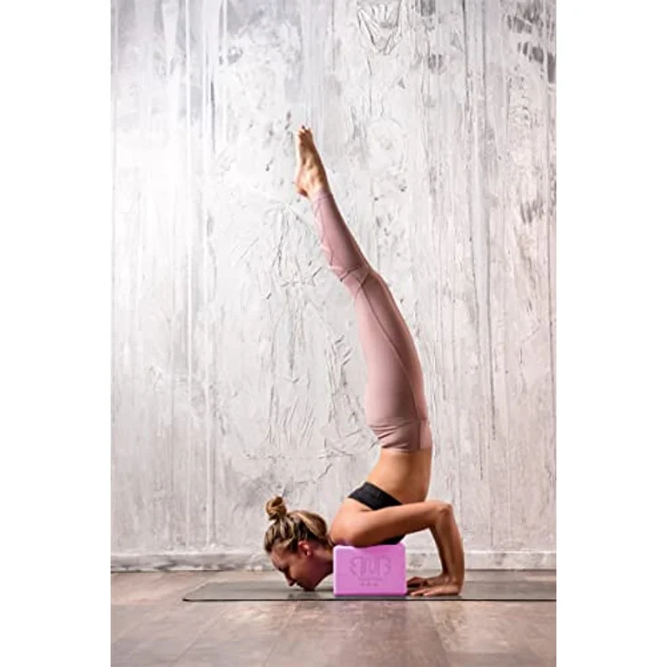 BNB SPORTS Premium Yoga Blöcke, rutschfest für Pilates & Fitness, Meditation Rosa, 2er Pack – Bild 5