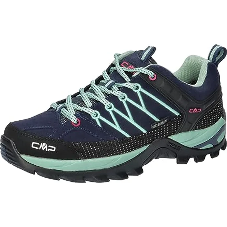CAMPAGNOLO Rigel Low, wasserfester Wanderschuh für Damen, blau, Größe 36, mit Clima Protect® und CMP FullOn GRIP