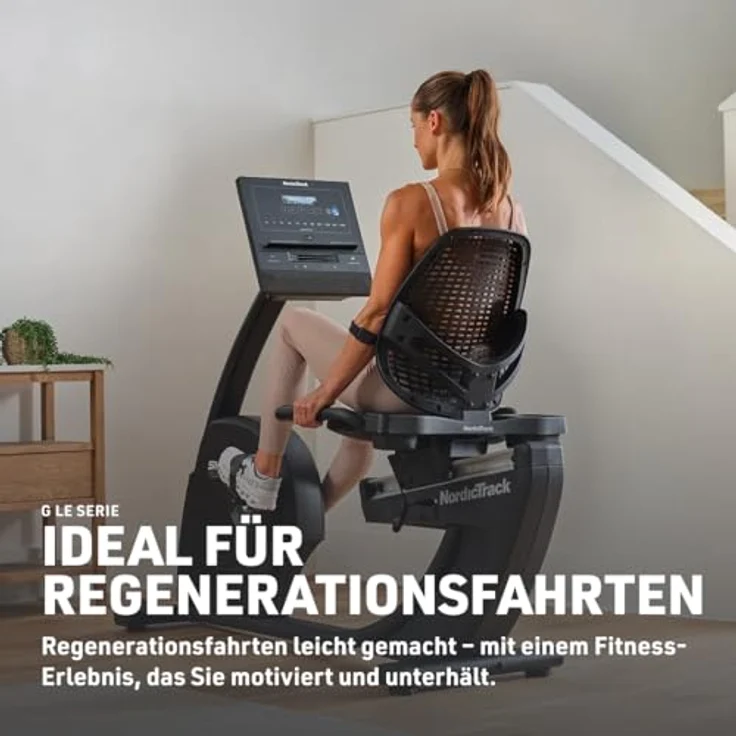 NordicTrack GX LE Liegeergometer Heimtrainer, 26 digitale Widerstandsstufen, gepolsterter verstellbarer Sitz, inkl. 30-tägiger iFIT Mitgliedschaft, kompaktes Design – Bild 5