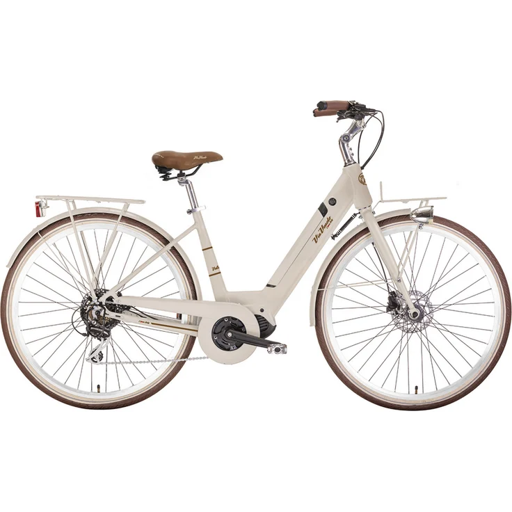 VENICE - I love Italy Elektro-Citybike E-LITE LADY, 28 Zoll, creme, 252Wh Akku, 7-Gang Shimano Schaltung, hydraulische Scheibenbremsen
