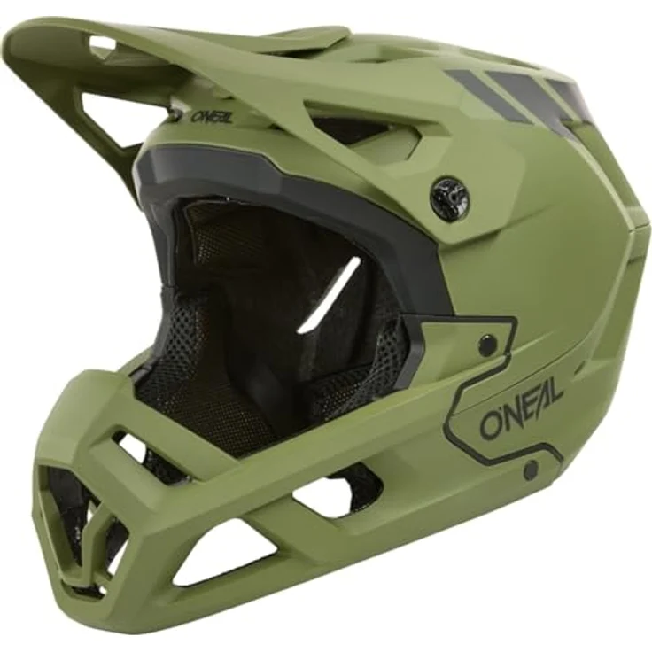 O'Neal SL1 Crest Downhill Helm, Leichtgewichtiger Full-Face Helm mit Fidlock® Magnetverschluss, olive/schwarz, Größe XL (61/62 cm) – Bild 1