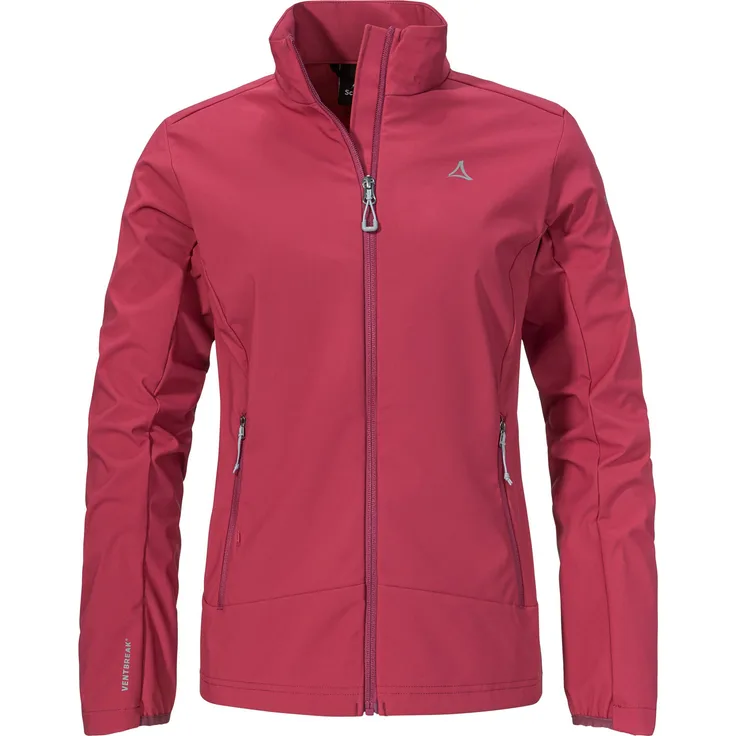 Schöffel Softshell Jacke Mirusha Damen, atmungsaktiv und wasserabweisend, merlot, Größe 36
