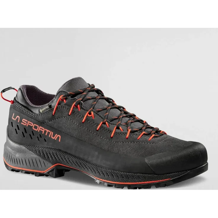 LaSportiva TX4 Evo GTX, Herren Zustiegsschuh mit GORE-TEX-Membran, Carbon/Cherry Tomato, Größe 46,5