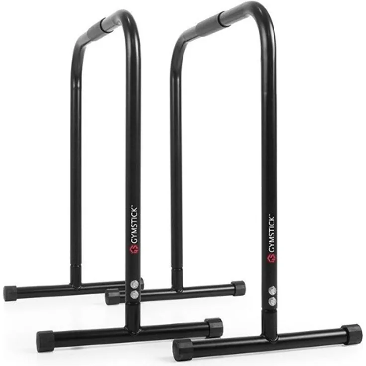 Gymstick Hi-Rise Parallettes, stabile Fitnessgeräte für Bodyweight-Übungen wie Liegestütze und Dips, rutschfeste Füße