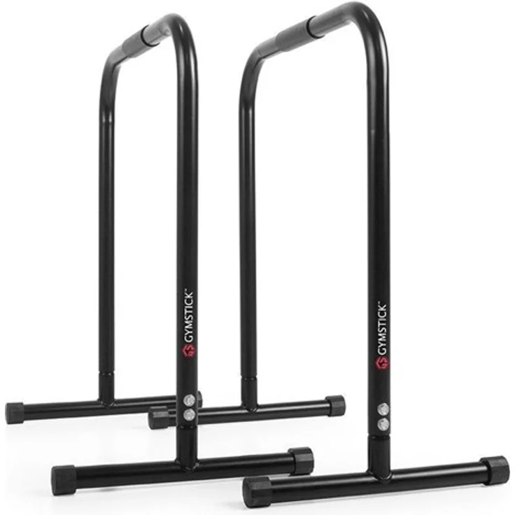 Gymstick Hi-Rise Parallettes, stabile Fitnessgeräte für Bodyweight-Übungen wie Liegestütze und Dips, rutschfeste Füße