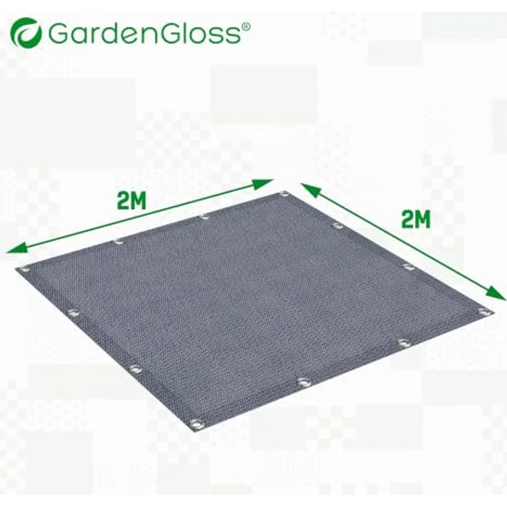GardenGloss Vorzeltteppich Grau/Blau, Wetterfestes Polypropylen, 200 x 200 cm, Schimmelresistent und Leicht zu Reinigen – Bild 3