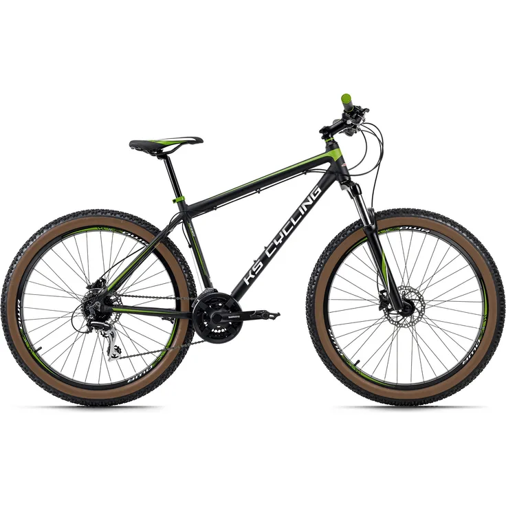 KS Cycling Xceed 27,5" Mountainbike Hardtail, Mattschwarz, 24-Gang SHIMANO, hydraulische Scheibenbremsen, Plus-Reifen