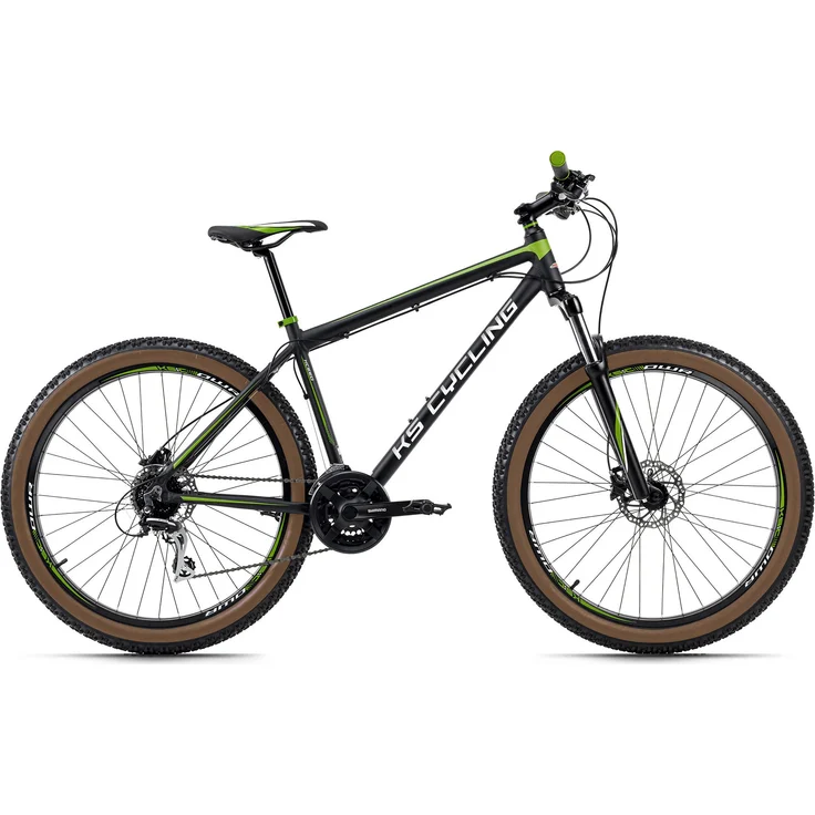 KS Cycling Xceed 27,5" Hardtail Mountainbike, Aluminium-Rahmen, Mattschwarz, 24-Gang Shimano, hydraulische Scheibenbremsen, empfohlen für Körpergrößen 170-195 cm