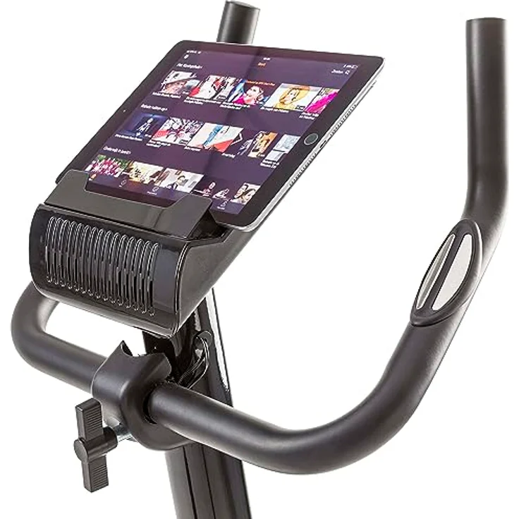 Tunturi Heimtrainer Star Fit E100, Ergometer mit 24 Widerstandsstufen, 20 Trainingsprogrammen, Herzfrequenz-Sensoren und 8 kg Rotationsmasse – Bild 5