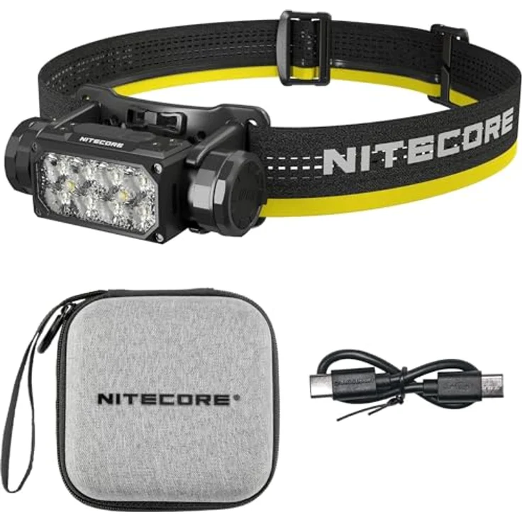 Nitecore HC65 UHE, Stirnlampe mit 2000 Lumen, 3 Lichtquellen, USB-C Ladegerät, IP68 wasserdicht – Bild 1