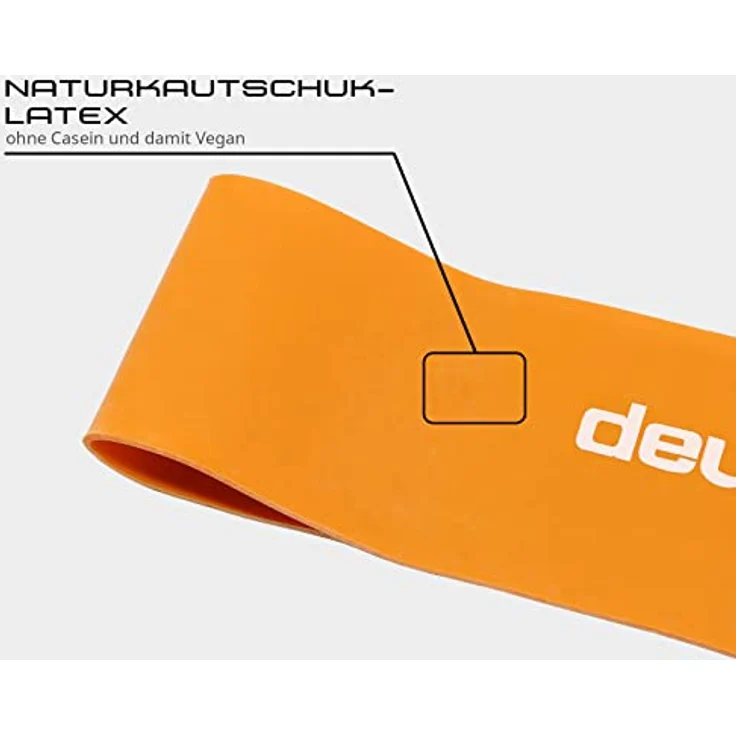 Deuser Deuserband Plus ORANGE Stark - VEGAN, Widerstandsband für Krafttraining, Fitness, Yoga, Pilates, Ergotherapie, Made in Germany – Bild 4