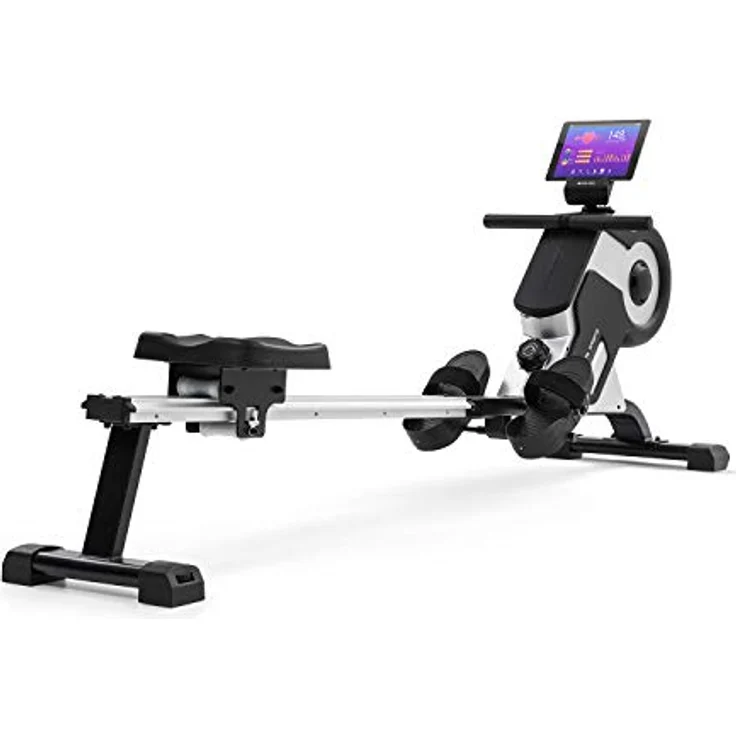 CAPITAL SPORTS Rudergerät, Rudermaschine mit 105cm Alu-Gleitbahn, 8-Stufigem Magnetwiderstand, Klappbar, Schwarz – Bild 1