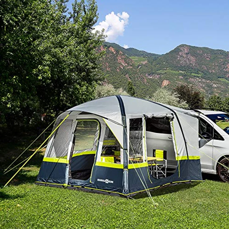 Brunner Trouper 2.0, Vorzelt für 1 Person, 20.50 kg, mit Moskitonetz und Panoramafenstern, freistehende Konstruktion – Bild 4