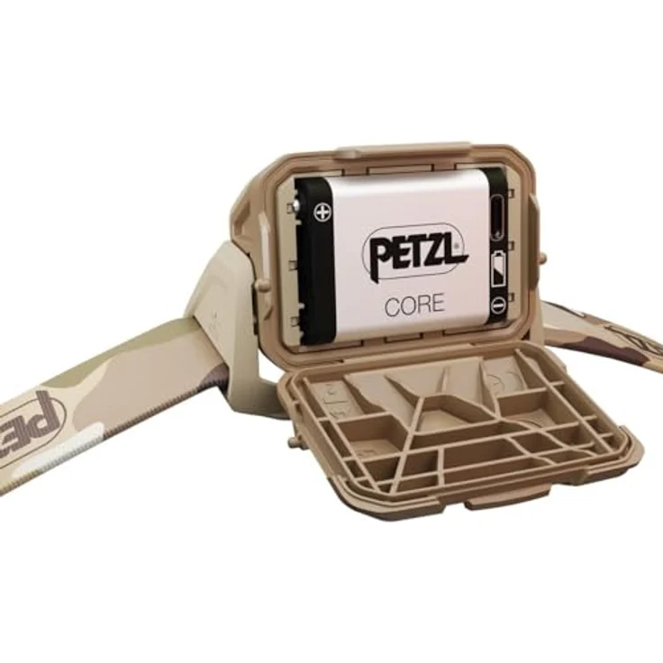 PETZL ARIA 1R RGB Stirnlampe, Camouflage, 450lm, wasserdicht und schlagfest, wiederaufladbarer Lithium-Ionen-Akku – Bild 3