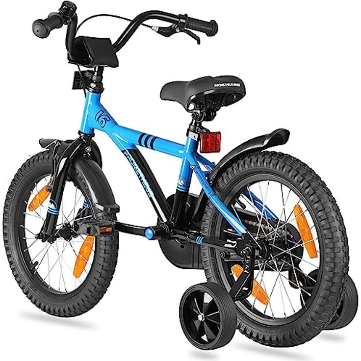 PROMETHEUS BICYCLES Kinderfahrrad HAWK 16 Zoll, Singlespeed, Rücktrittbremse, Stützräder, für Jungen und Mädchen ab 5 Jahre – Bild 6