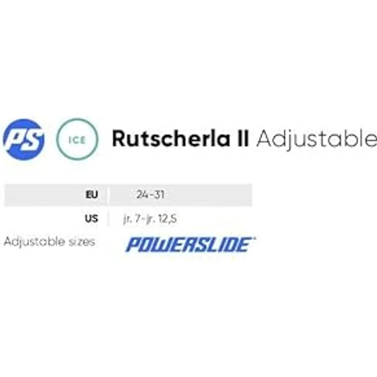 Powerslide Rutscherla PP Kinder Schlittschuhe, verstellbarer Schlittschuh mit breiter Kufe, Schwarz, Größe 24-31 – Bild 2