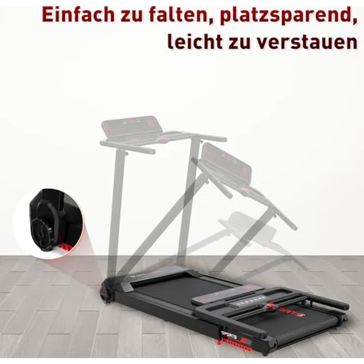 CITYSPORTS Elektrisches Laufband,Klappbares Laufband für Zuhause bis 12 km/h,mit LED-Anzeige,APP und 360° Tablet Holder,kompakte Walking Pad für Zuhause und Büro – Bild 5