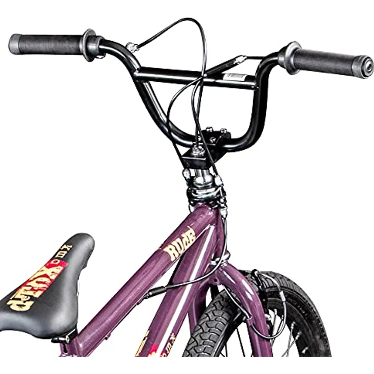 deTOX BMX-Rad Rude Limited, 20 Zoll, 1 Gang, unisex, 4 Pegs, 360° Rotor, grau/blau, geeignet für Fahrer ab 140 cm – Bild 5