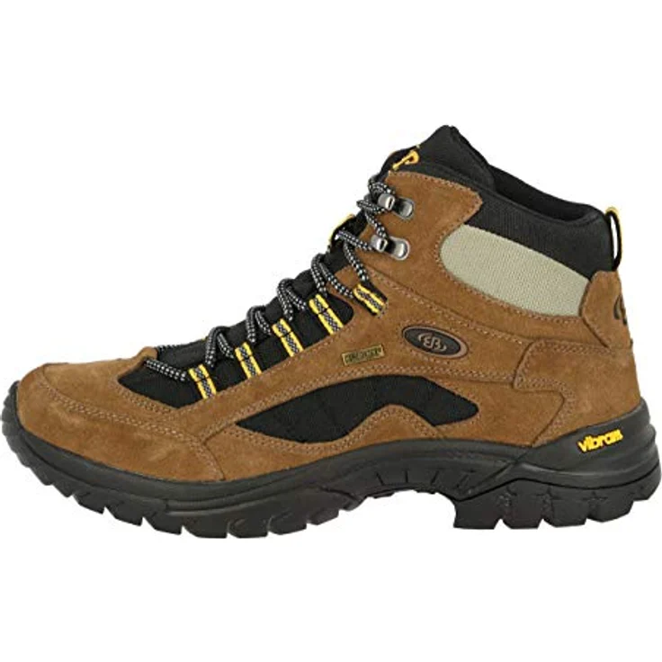BRÜTTING Trekkingschuhe Herren, robuster Wanderschuh aus Veloursleder, braun, flache Gummisohle, Schnürverschluss – Bild 2