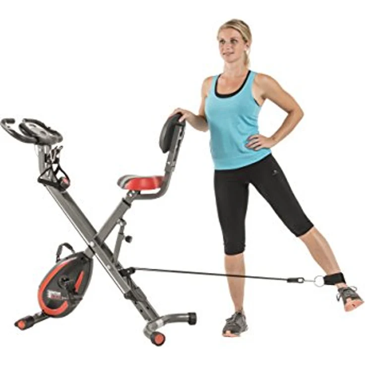 MOTIVE FITNESS by U.N.O. Heimtrainer Multi-Function X-BIKE mit Seilzug für Arme und Beine, inkl. Unterlegmatte, Schwarz – Bild 8
