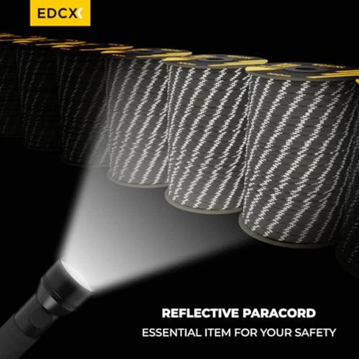 EdcX EDCX 4 mm Reflective Paracord 550 – Typ III, 100% Nylon, 7 Litzen Seil, 15/30/50 m, in verschiedenen Farben – Bild 4