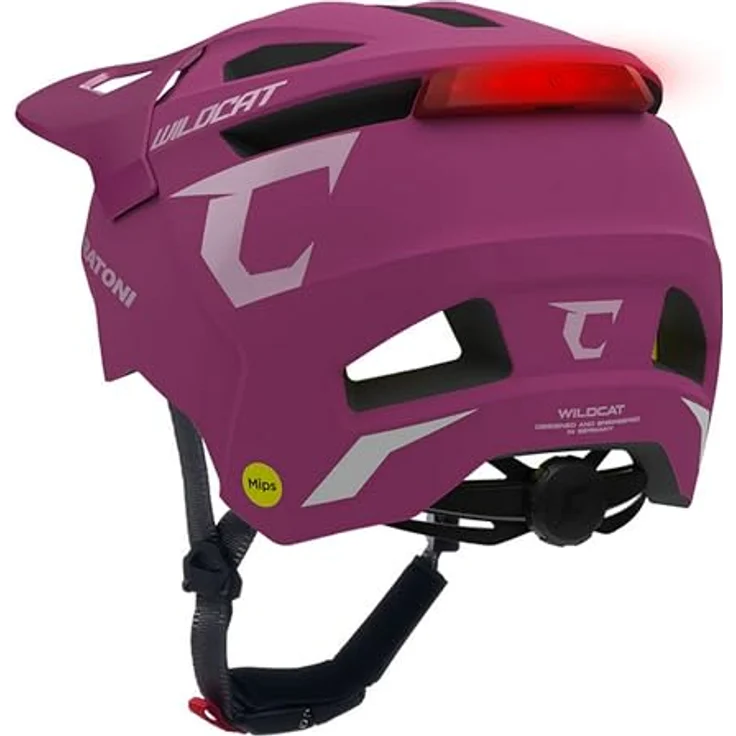 Cratoni WildCat MIPS, Kinder-/Jugendhelm mit optimaler Belüftung und Rücklicht, pink – Bild 2