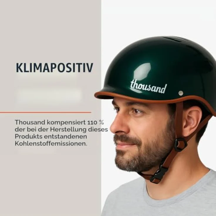 Thousand Heritage 2.0, Velohelm (59 - 62 cm) mit aktiver Belüftung, veganem Lederriemen und leichtem Design – Bild 2