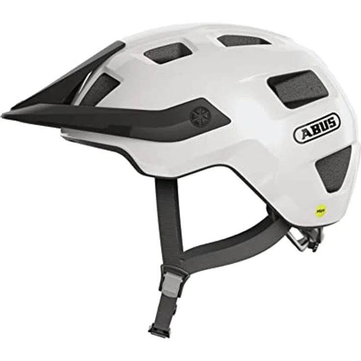 ABUS MTB-Helm MoTrip MIPS, Fahrradhelm mit Aufprallschutz, für Damen und Herren, Weiß Glänzend, Größe S – Bild 1
