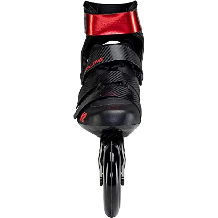 K2 Skates REDLINE 110 Inline Skates Unisex, schwarz-rot, Größe EU: 38, hochgeschwindigkeits Marathon-Skates mit Carbon Cuff und Flash Disc Rollen – Bild 3