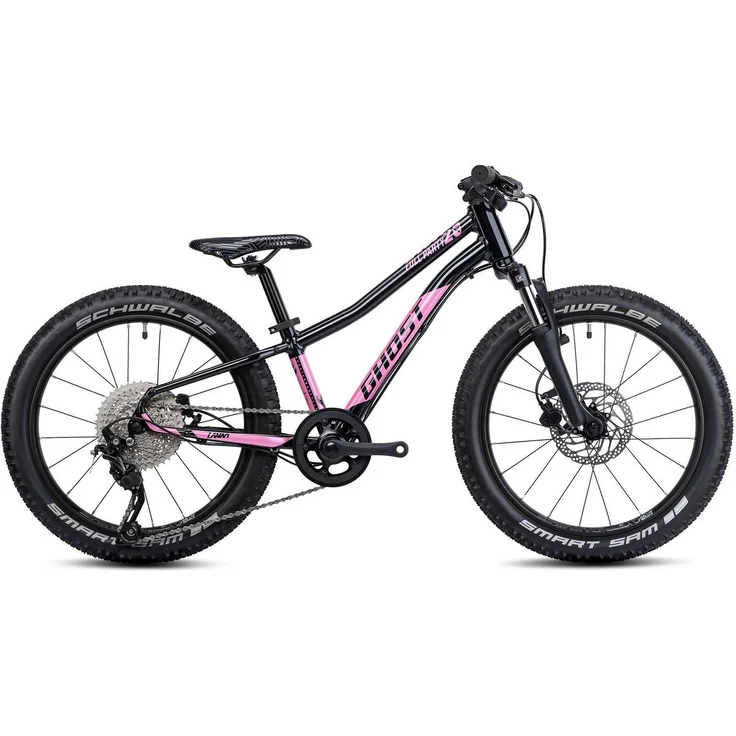 Ghost Lanao 20 Full Party, 20 Zoll Mountainbike für Kinder mit 10 Gang Shimano Deore Schaltwerk und hydraulischen Scheibenbremsen