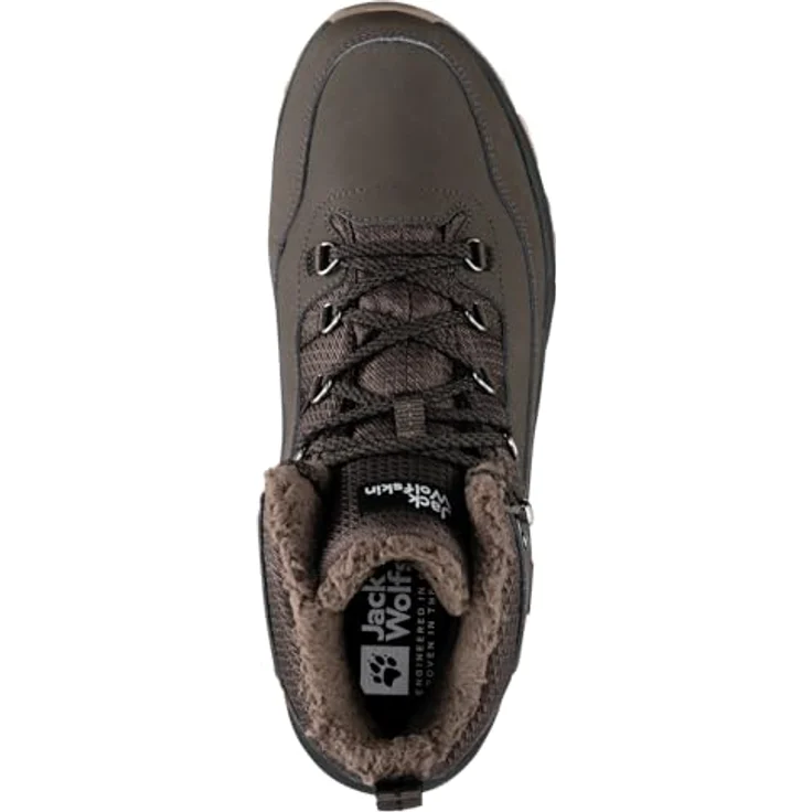 Jack Wolfskin Everquest Texapore Mid M, Winterschuh Herren mit isolierender TEXAPORE Membran, dunkelbraun, Größe 40,5 – Bild 3
