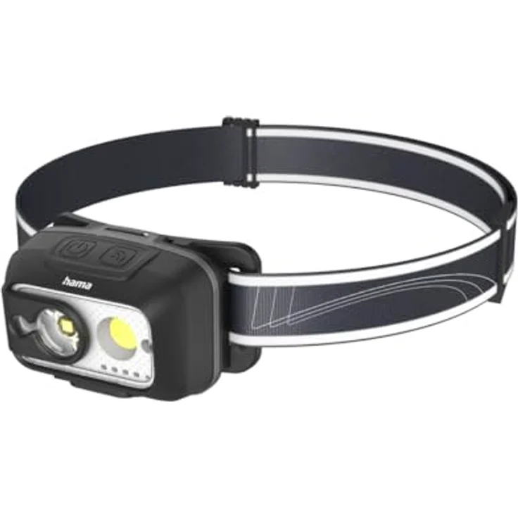 Hama LED-Stirnlampe "HL500-C", Akku-Kopflampe mit Gestensensor, 4 Licht-Modi, verstellbarer Neigungswinkel, USB-C Aufladung – Bild 1
