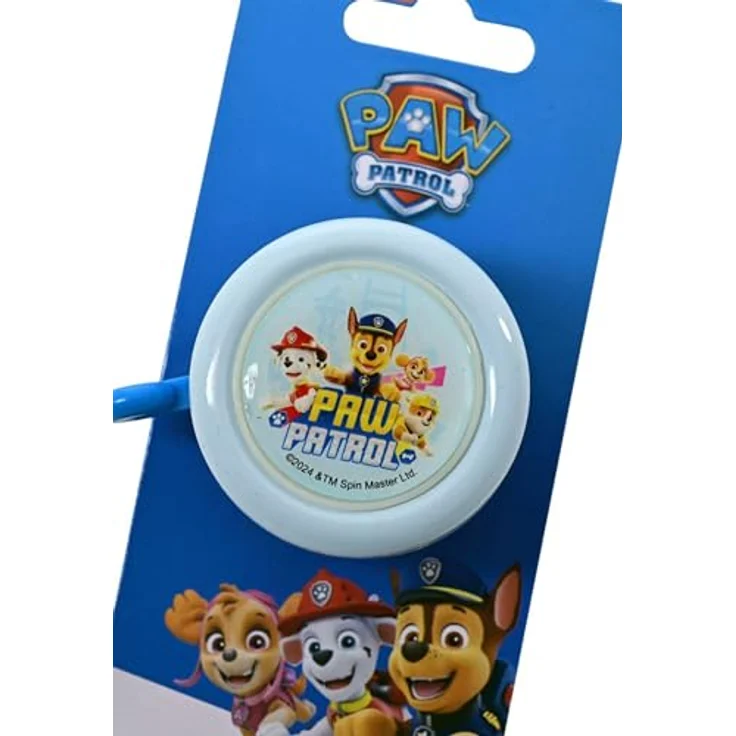 Volare Paw Patrol Fahrradklingel für Kinder, mit Chase, Marshall und Rubble, klarer Klingelton, einfache Montage, robustes Metall, ideal für Fahrräder und Roller – Bild 2