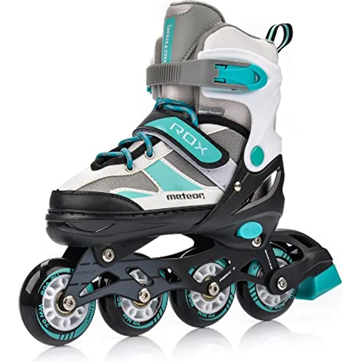 Meteor ROX Inlineskates Kinder, Rollschuhe S 30-33 in mint, höhenverstellbar, Aluminiumrahmen, ABEC-7 Lager – Bild 8