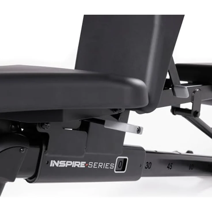 Inspire Fitness FID7 PRO Verstellbare Hantelbank, einzigartiges geteiltes Rückenpolster-Universalbank, handelsübliche Spritzguss-Pads, einachsige Anpassung, funktioniert mit Beinstrecker/Curl-Befestigung – Bild 5