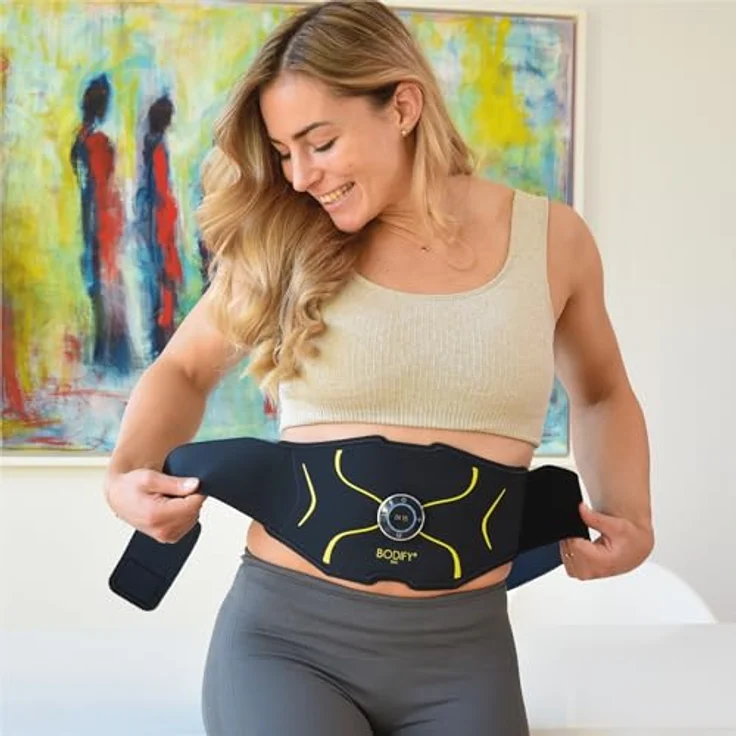 Bodify® EMS Bauchtrainer Max - Gezielte Stimulation der Bauch Muskulatur! - Muskelaufbau - Bauchtrainer - Stimulationsgerät Bauch Muskeln - Bauchmuskeltrainer für Männer und Frauen Das ORIGINAL – Bild 5