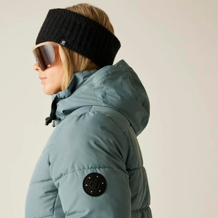 Regatta Dare 2b Glacier Skijacke Damen, wasserdicht und atmungsaktiv, in Element Grey, Größe 44, mit Swarovski-Kristallen und hochwärmender Wattierung – Bild 7