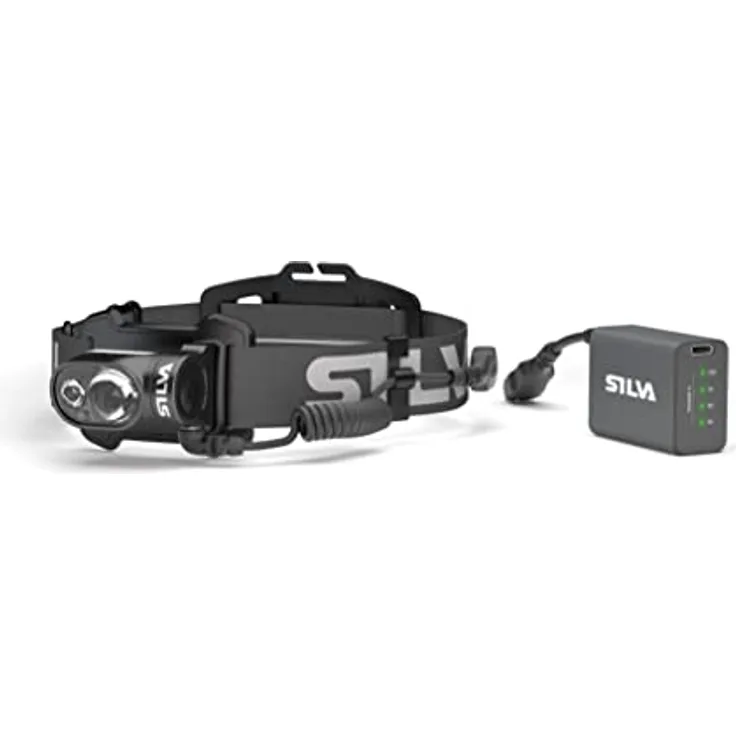 Silva Cross Trail 7r, Kompakte hochwertige Laufsport Stirnlampe mit 600 Lumen, One Size, Farbe Schwarz