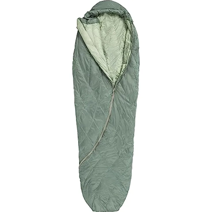 Jack Wolfskin Unisex – Erwachsene Athmos Down +5 Mumienschlafsack, Picnic Green, 180, Daunenschlafsack für den Sommer