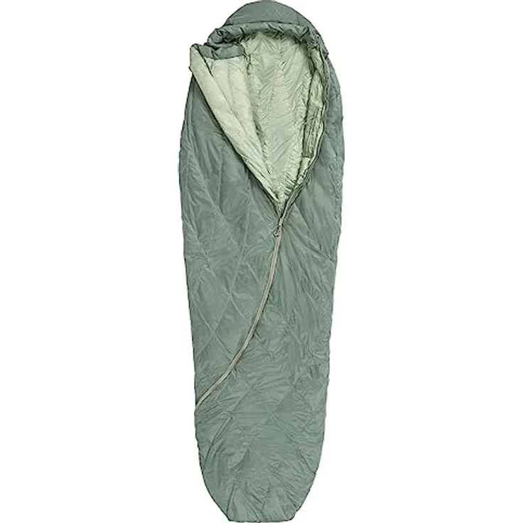 Jack Wolfskin Unisex – Erwachsene Athmos Down +5 Mumienschlafsack, Picnic Green, 180, Daunenschlafsack für den Sommer – Bild 1