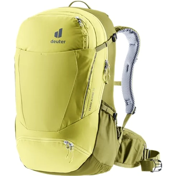 Deuter Herren Trans Alpine 30 Fahrradrucksack, Sprout-cactus, 30 L, mit Airstripes Rückensystem und elastischer Frontstecktasche – Bild 1