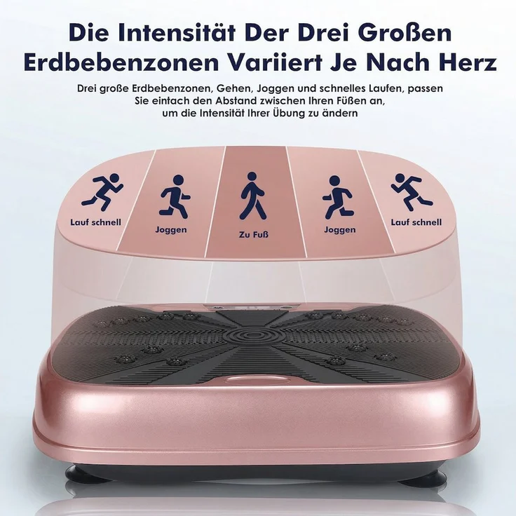 kehot Vibrationsplatte XR-378, Doppelmotoren mit 200 W, 99 Intensitätsstufen, Fernbedienung & Trainingsbänder, 120 kg Kapazität, Schwarz, für Abnehmen und Ganzkörpertraining