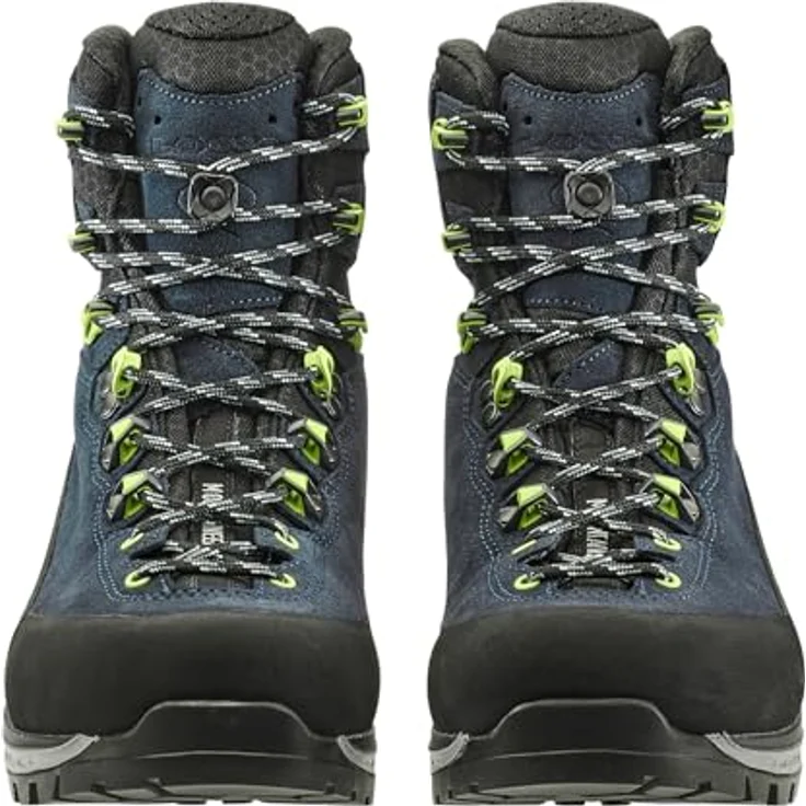 LOWA CEVEDALE PRO GTX MID, Wasserdichte Wanderschuhe mit GORE-TEX, Vibram Sohle und Steigeisen-Kompatibilität, navy/limone, 46 – Bild 3