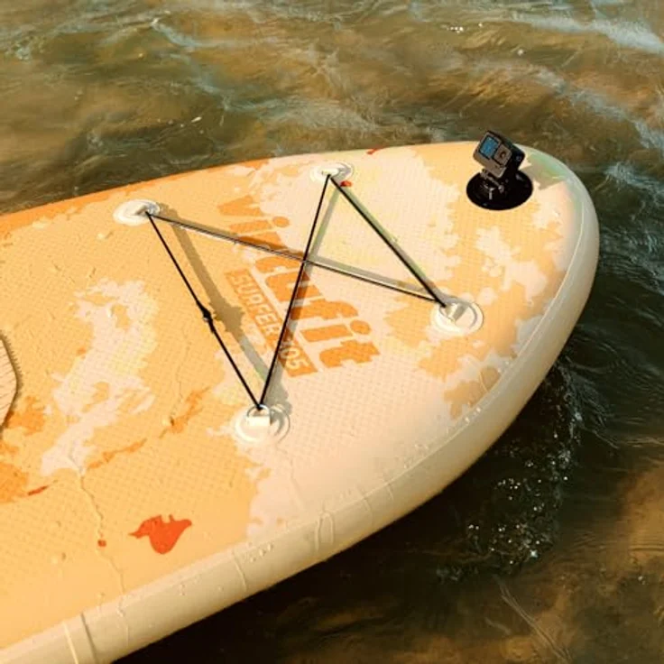 VirtuFit Surfer 305 SUP-Board Schwarz, aufblasbar mit Windsurf-Set und 2 m² Windsegel, max. Tragfähigkeit 180 kg – Bild 5