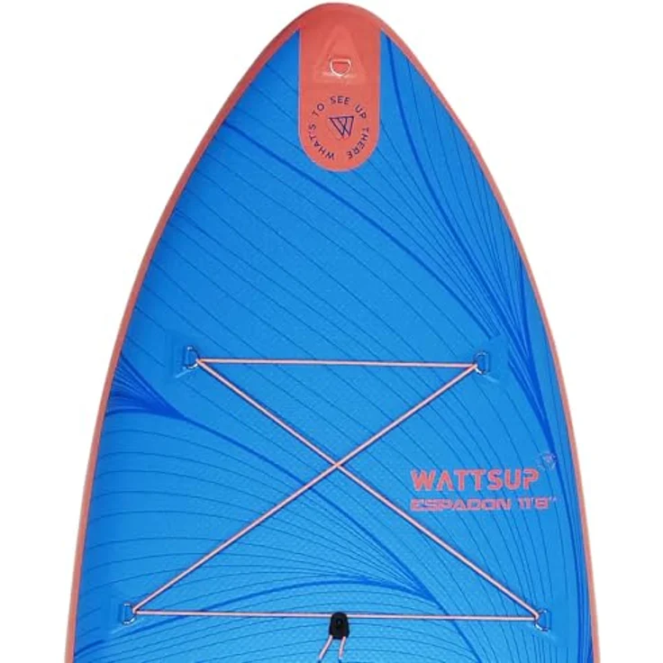 WattSUP Espadon 11.8 SUP Board Stand Up Paddle Surf-Board Paddel ISUP 355x86cm, Orange, Hellblau, 355x86x15 cm – Bild 7