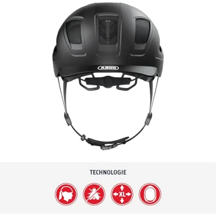 Abus Helm Hyban 2. 0 - Velvet Schwarz 56 - 61 cm – Bild 3