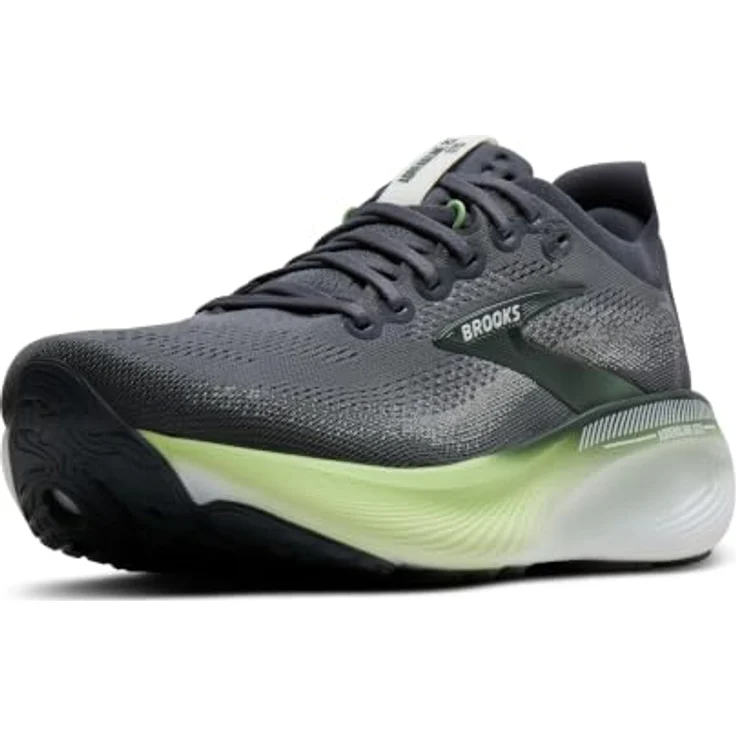Brooks Adrenaline GTS 25 Herren Laufschuh, Grey/Paradise Green/Spruce, Medium (1D), Größe 44.5 mit zuverlässigem Support für ungestörtes Laufen – Bild 1