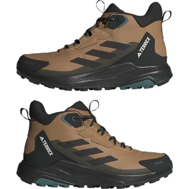 adidas TERREX ANYLANDER MID RAIN.RDY Wanderschuh wasserdicht, halbhoch, Traxion Außensohle, strapazierfähig, schwarz – Bild 9