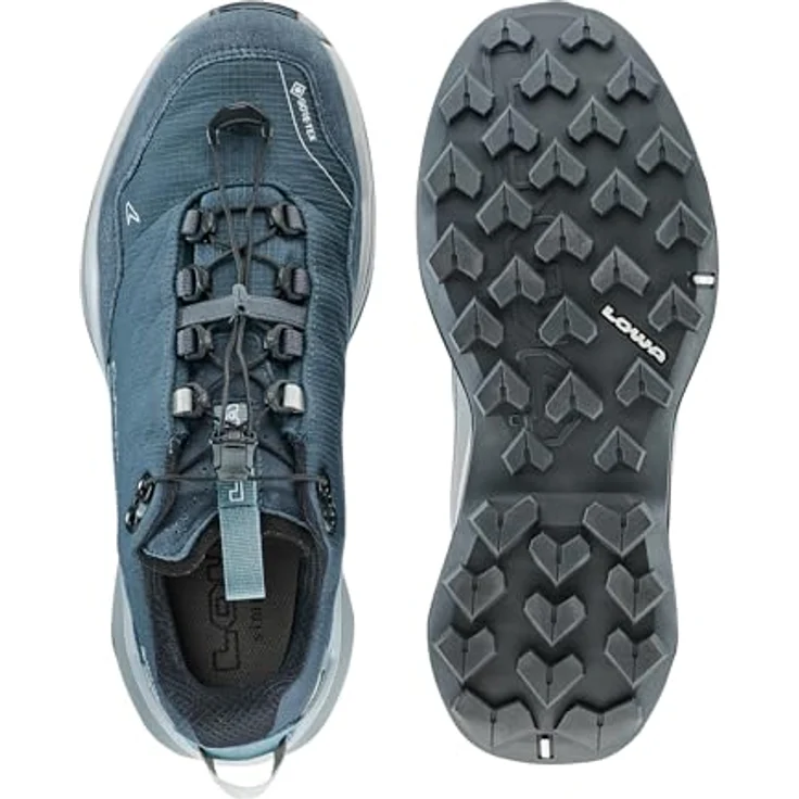 LOWA MADDOX PRO GTX LO SL Ws, Wanderschuhe mit GORE-TEX, schnellem Schnellschnürsystem, rauchblau/blau, Größe 39 – Bild 6